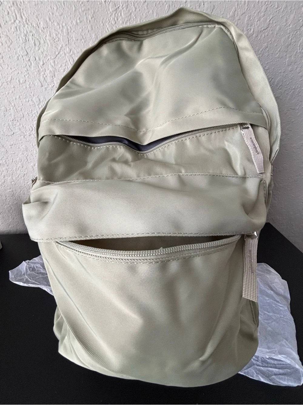 Green Backpack Multiple pockets Laptop travel for Woman